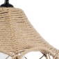 GloboStar® TESSUTI 01614 Boho Κρεμαστό Φωτιστικό Πλέγμα Μονόφωτο 1 x E27 IP20 Μπεζ Σχοινί - Μ39 x Π39 x Y31cm
