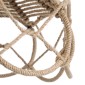 GloboStar® TESSUTI 01614 Boho Κρεμαστό Φωτιστικό Πλέγμα Μονόφωτο 1 x E27 IP20 Μπεζ Σχοινί - Μ39 x Π39 x Y31cm