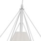GloboStar® KAIRI 01619 Μοντέρνο Κρεμαστό Φωτιστικό Πλέγμα Μονόφωτο 1 x E27 IP20 Λευκό Μέταλλο με Λευκό Ύφασμα - Μ38 x Π38 x Υ39cm