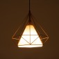 GloboStar® KAIRI 01621 Μοντέρνο Κρεμαστό Φωτιστικό Πλέγμα Μονόφωτο 1 x E27 IP20 Πορτοκαλί Μέταλλο με Λευκό Ύφασμα - Μ38 x Π38 x Y38cm
