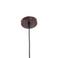 GloboStar® KAIRI 01623 Μοντέρνο Κρεμαστό Φωτιστικό Πλέγμα Μονόφωτο 1 x E27 IP20 Χάλκινο Μέταλλο με Λευκό Ύφασμα - Μ38 x Π38 x Y38cm