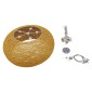 GloboStar® FIJI INCASS 01628 Vintage Κρεμαστό Φωτιστικό Καμπάνα Πολύφωτο 5 x E27 IP20 Μπέζ Rattan - Μ60 x Π60 x Υ29cm