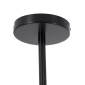 GloboStar® SENTINEL 01636 Μοντέρνο Φωτιστικό Οροφής Πλέγμα Πολύφωτο 10 x E27 IP20 Μαύρο Μέταλλο με μελί Γυαλί - Μ105 x Π80 x Υ90cm