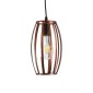 GloboStar® ZEBRA 01639 Vintage Κρεμαστό Φωτιστικό Πλέγμα Μονόφωτο 1 x E27 IP20 Χάλκινο Μέταλλο - Μ15 x 15 x Y15cm