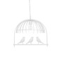 GloboStar® NEST 01641 Vintage Κρεμαστό Φωτιστικό Φιγούρα Μονόφωτο 1 x E27 IP20 Λευκό Μέταλλο με Πράσινο Πλαστικό - Μ48 x Π38 x Y40cm