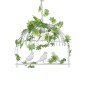 GloboStar® NEST 01641 Vintage Κρεμαστό Φωτιστικό Φιγούρα Μονόφωτο 1 x E27 IP20 Λευκό Μέταλλο με Πράσινο Πλαστικό - Μ48 x Π38 x Y40cm