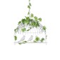 GloboStar® NEST 01641 Vintage Κρεμαστό Φωτιστικό Φιγούρα Μονόφωτο 1 x E27 IP20 Λευκό Μέταλλο με Πράσινο Πλαστικό - Μ48 x Π38 x Y40cm