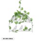 GloboStar® NEST 01641 Vintage Κρεμαστό Φωτιστικό Φιγούρα Μονόφωτο 1 x E27 IP20 Λευκό Μέταλλο με Πράσινο Πλαστικό - Μ48 x Π38 x Y40cm