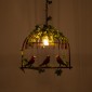 GloboStar® LIBELLULA 01642 Vintage Κρεμαστό Φωτιστικό Φιγούρα Μονόφωτο 1 x E27 IP20 Χάλκινο Μέταλλο με Πράσινο Πλαστικό - Μ48 x Π38 x Y40cm