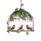 GloboStar® LIBELLULA 01642 Vintage Κρεμαστό Φωτιστικό Φιγούρα Μονόφωτο 1 x E27 IP20 Χάλκινο Μέταλλο με Πράσινο Πλαστικό - Μ48 x Π38 x Y40cm