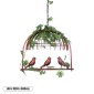 GloboStar® LIBELLULA 01642 Vintage Κρεμαστό Φωτιστικό Φιγούρα Μονόφωτο 1 x E27 IP20 Χάλκινο Μέταλλο με Πράσινο Πλαστικό - Μ48 x Π38 x Y40cm