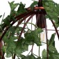 GloboStar® LIBELLULA 01642 Vintage Κρεμαστό Φωτιστικό Φιγούρα Μονόφωτο 1 x E27 IP20 Χάλκινο Μέταλλο με Πράσινο Πλαστικό - Μ48 x Π38 x Y40cm