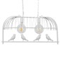 GloboStar® NEST 01644 Vintage Κρεμαστό Φωτιστικό Φιγούρα Δίφωτο 2 x E27 IP20 Λευκό Μέταλλο με Πράσινο Πλαστικό - Μ73.6 x Π37.5 x Y38cm