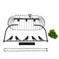 GloboStar® NEST 01646 Vintage Κρεμαστό Φωτιστικό Φιγούρα Τρίφωτο 3 x E27 IP20 Μαύρο Μέταλλο με Πράσινο Πλαστικό - Μ85.5 x Π37.5 x Y38cm