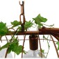 GloboStar® NEST 01648 Vintage Κρεμαστό Φωτιστικό Φιγούρα Τρίφωτο 3 x E27 IP20 Χάλκινο Μέταλλο με Πράσινο Πλαστικό - Μ85.5 x Π37.5 x Y38cm