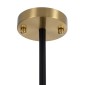 GloboStar® STARDUST 01649 Vintage Φωτιστικό Οροφής Πλέγμα Πολύφωτο 8 x E27 IP20 Μαύρο & Χρυσό Μέταλλο με Λευκό Γυαλί - Μ75 x Π75 x Υ100cm