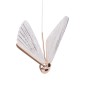 GloboStar® BUTTERFLY 01650 Μοντέρνο Κρεμαστό Φωτιστικό Φιγούρα CREE LED 10W 800lm 360° AC 85-265V IP20 Θερμό Λευκό 2700K Διάφανο Πλαστικό με Ροζ & Χρυσό Μέταλλο - Μ20 x Π17 x Y24cm - 2 Xρόνια Εγγύηση