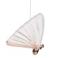 GloboStar® BUTTERFLY 01650 Μοντέρνο Κρεμαστό Φωτιστικό Φιγούρα CREE LED 10W 800lm 360° AC 85-265V IP20 Θερμό Λευκό 2700K Διάφανο Πλαστικό με Ροζ & Χρυσό Μέταλλο - Μ20 x Π17 x Y24cm - 2 Xρόνια Εγγύηση
