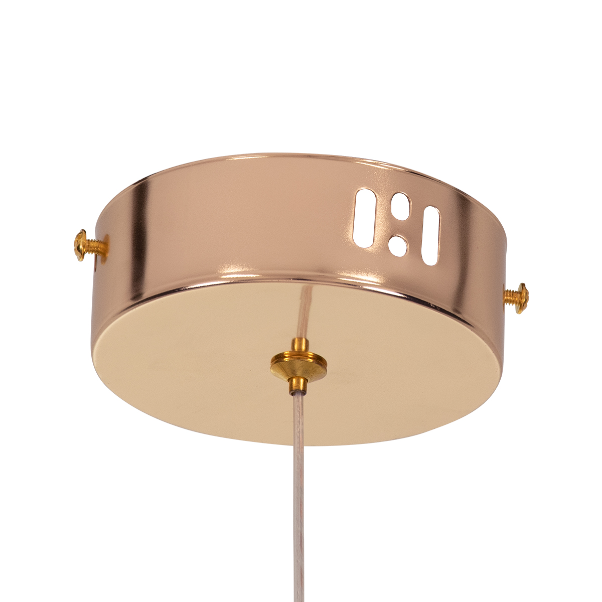 GloboStar® BUTTERFLY 01650 Μοντέρνο Κρεμαστό Φωτιστικό Φιγούρα CREE LED 10W 800lm 360° AC 85-265V IP20 Θερμό Λευκό 2700K Διάφανο Πλαστικό με Ροζ & Χρυσό Μέταλλο - Μ20 x Π17 x Y24cm - 2 Xρόνια Εγγύηση