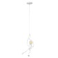 GloboStar® LITTLE MAN 01651 Μοντέρνο Κρεμαστό Φωτιστικό Φιγούρα Μονόφωτο 1 x E27 IP20 Λευκό Μέταλλο - Μ20 x Π20 x Υ40cm