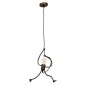 GloboStar® LITTLE MAN 01653 Μοντέρνο Κρεμαστό Φωτιστικό Φιγούρα Μονόφωτο 1 x E27 IP20 Χάλκινο Μέταλλο - Μ20 x Π20 x Υ40cm