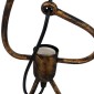 GloboStar® LITTLE MAN 01653 Μοντέρνο Κρεμαστό Φωτιστικό Φιγούρα Μονόφωτο 1 x E27 IP20 Χάλκινο Μέταλλο - Μ20 x Π20 x Υ40cm