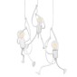 GloboStar® LITTLE MAN 01654 Μοντέρνο Κρεμαστό Φωτιστικό Φιγούρα Τρίφωτο 3 x E27 IP20 Λευκό Μέταλλο - Μ45 x Π45 x Υ40cm