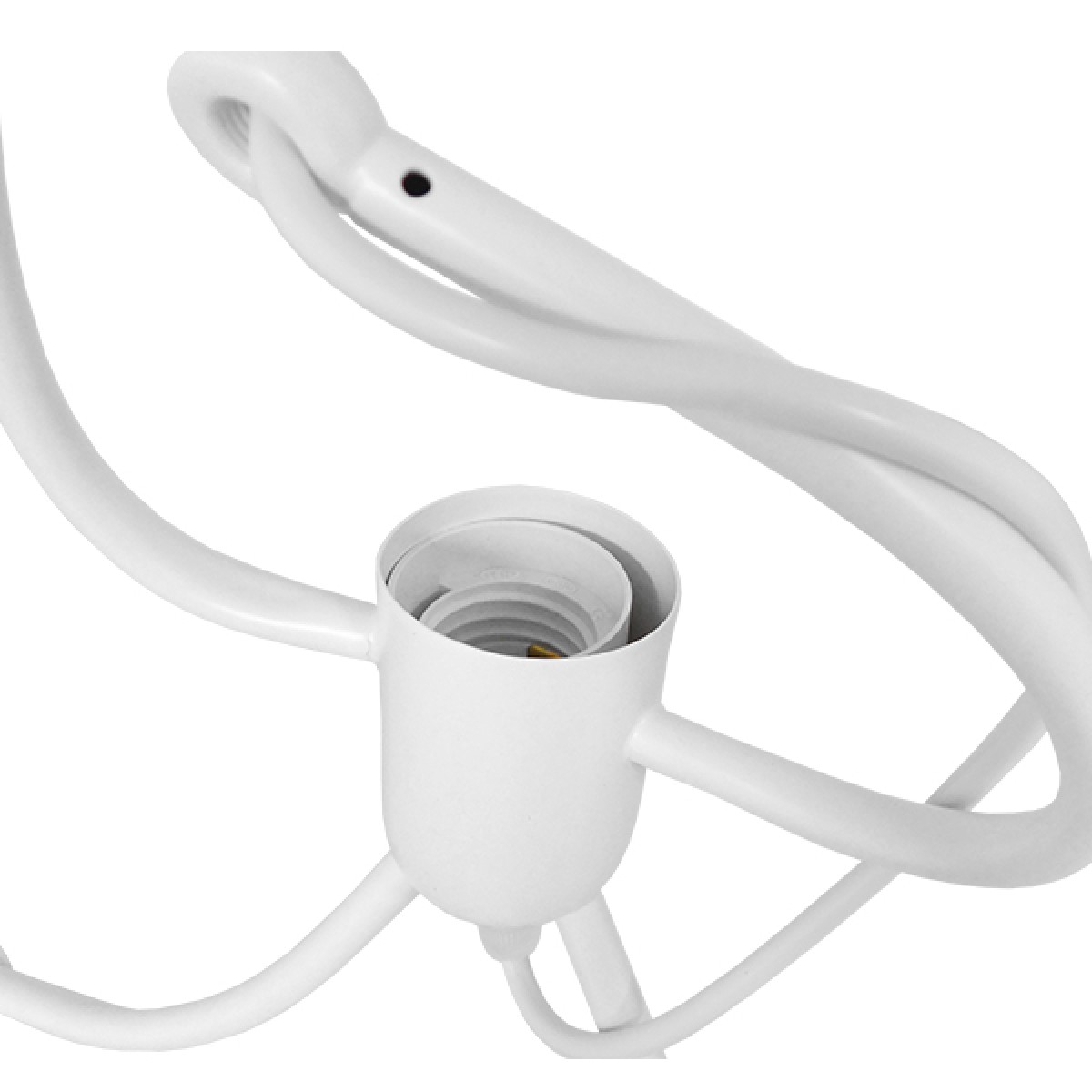 GloboStar® LITTLE MAN 01654 Μοντέρνο Κρεμαστό Φωτιστικό Φιγούρα Τρίφωτο 3 x E27 IP20 Λευκό Μέταλλο - Μ45 x Π45 x Υ40cm