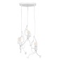 GloboStar® LITTLE MAN 01654 Μοντέρνο Κρεμαστό Φωτιστικό Φιγούρα Τρίφωτο 3 x E27 IP20 Λευκό Μέταλλο - Μ45 x Π45 x Υ40cm