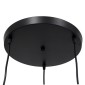 GloboStar® LITTLE MAN 01655 Μοντέρνο Κρεμαστό Φωτιστικό Φιγούρα Τρίφωτο 3 x E27 IP20 Μαύρο Μέταλλο - Μ45 x Π45 x Υ40cm