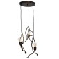GloboStar® LITTLE MAN 01656 Μοντέρνο Κρεμαστό Φωτιστικό Φιγούρα Τρίφωτο 3 x E27 IP20 Χάλκινο Μέταλλο - Μ45 x Π45 x Υ40cm