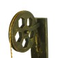GloboStar® RYDON 01659 Vintage Επιτοίχιο Φωτιστικό Απλίκα Μονόφωτο 1 x E27 IP20 Μπρούτζινο Μέταλλο - Μ15 x Π24 x Y70cm