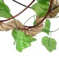 GloboStar® BRADLEY 01660 Vintage Κρεμαστό Φωτιστικό Πλέγμα Μονόφωτο 1 x E27 IP20 Μπεζ Σχοινί, Πράσινο Πλαστικό με Χάλκινο Μέταλλο - Μ33 x Π33 x Y33cm