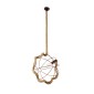 GloboStar® BRADLEY 01661 Vintage Κρεμαστό Φωτιστικό Πλέγμα Μονόφωτο 1 x E27 IP20 Μπεζ Σχοινί, Πράσινο Πλαστικό με Χάλκινο Μέταλλο - Μ42 x Π42 x Y42cm