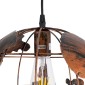 GloboStar® EARTH 01662 Vintage Κρεμαστό Φωτιστικό Φιγούρα Μονόφωτο 1 x E27 IP20 Χάλκινο Μέταλλο - Μ30 x Π30 x Y30cm