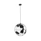 GloboStar® EARTH 01663 Vintage Κρεμαστό Φωτιστικό Φιγούρα Μονόφωτο 1 x E27 IP20 Μαύρο Μέταλλο - Μ41 x Π41 x Y41cm