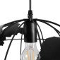 GloboStar® EARTH 01663 Vintage Κρεμαστό Φωτιστικό Φιγούρα Μονόφωτο 1 x E27 IP20 Μαύρο Μέταλλο - Μ41 x Π41 x Y41cm