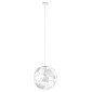 GloboStar® EARTH 01664 Vintage Κρεμαστό Φωτιστικό Φιγούρα Μονόφωτο 1 x E27 IP20 Λευκό Μέταλλο - Μ40 x Π40 x Y40cm