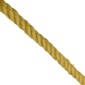 GloboStar® LENHAM 01668 Μοντέρνο Κρεμαστό Φωτιστικό Μπάλα Μονόφωτο 1 x E27 IP20 Μπεζ Σχοινί με Μελί Γυαλί - Μ25 x Π25 x Y25cm