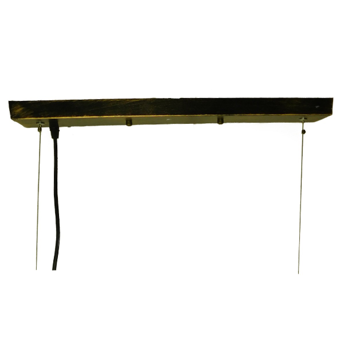 GloboStar® CANAL 01669 Vintage Κρεμαστό Φωτιστικό Ράγα Πολύφωτο 5 x E27 IP20 Μπρούτζινο Μέταλλο - Μ92 x Π5 x Y8cm
