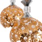 GloboStar® BOUQUET 01670 Μοντέρνο Κρεμαστό Φωτιστικό Μπάλα Τρίφωτο 3 x E27 IP20 Χρυσό Μέταλλο με Διάφανο Κρύσταλλο - Μ46 x Π46 x Y23cm