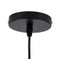 GloboStar® SCANDINAVIA 01699 Μοντέρνο Κρεμαστό Φωτιστικό Πλέγμα Μονόφωτο 1 x E27 IP20 Μπεζ Ξύλο - Μ44 x Π44 x Υ28cm