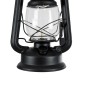 GloboStar® BARBAROSSA 01704 Vintage Κρεμαστό Φωτιστικό Ανάρτηση Μονόφωτο 1 x E27 IP20 Μαύρο Μέταλλο, Διάφανο Γυαλί με Μπεζ Σχοινί - Μ18 x Π18 x Υ28cm