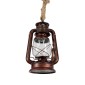 GloboStar® BARBAROSSA 01707 Vintage Κρεμαστό Φωτιστικό Ανάρτηση Μονόφωτο 1 x E27 IP20 Χάλκινο Μέταλλο, Διάφανο Γυαλί με Μπεζ Σχοινί - Μ18 x Π18 x Υ28cm