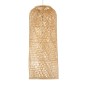 GloboStar® CALERO 01711 Boho Κρεμαστό Φωτιστικό Πλέγμα Μονόφωτο 1 x E27 IP20 Μπεζ Ξύλο - Μ30 x Π30 x Υ70cm