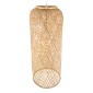 GloboStar® CALERO 01711 Boho Κρεμαστό Φωτιστικό Πλέγμα Μονόφωτο 1 x E27 IP20 Μπεζ Ξύλο - Μ30 x Π30 x Υ70cm