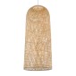 GloboStar® CALERO 01712 Boho Κρεμαστό Φωτιστικό Πλέγμα Μονόφωτο 1 x E27 IP20 Μπεζ Ξύλο - Μ40 x Π40 x Υ90cm