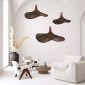 GloboStar® CUBA 01718 Boho Κρεμαστό Φωτιστικό Ανάρτηση Μονόφωτο 1 x E27 IP20 Καφέ Ξύλο - Μ43 x Π43 x Y40cm