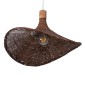GloboStar® CUBA 01718 Boho Κρεμαστό Φωτιστικό Ανάρτηση Μονόφωτο 1 x E27 IP20 Καφέ Ξύλο - Μ43 x Π43 x Y40cm
