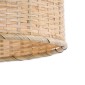 GloboStar® BORA-BORA 01735 Boho Κρεμαστό Φωτιστικό Καμπάνα Μονόφωτο 1 x E27 IP20 Μπεζ Ξύλο - Μ42 x Π42 x Y44cm